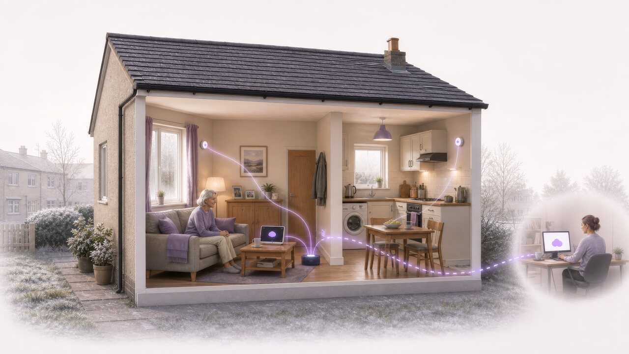 Environmental sensors connect a resident’s home with SmartProperties, helping housing professionals identify indoor conditions that may need attention.